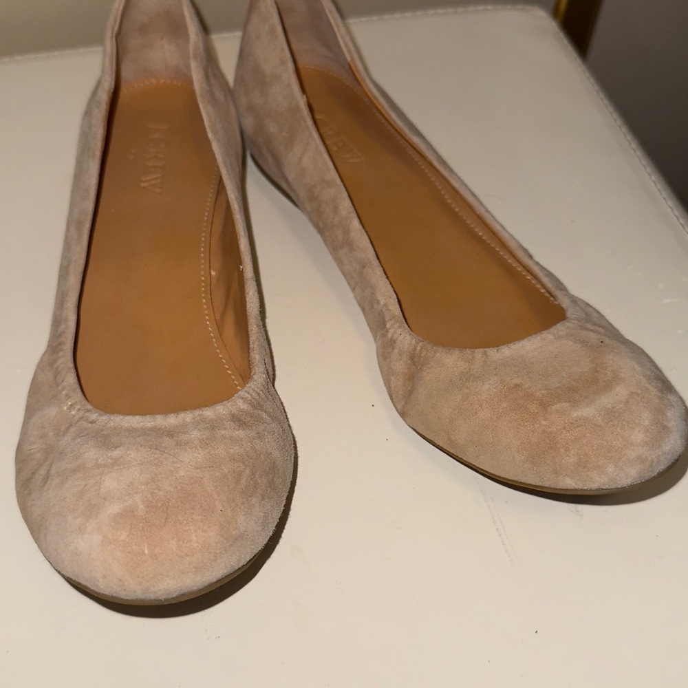 J. Crew Beige Suede Flats